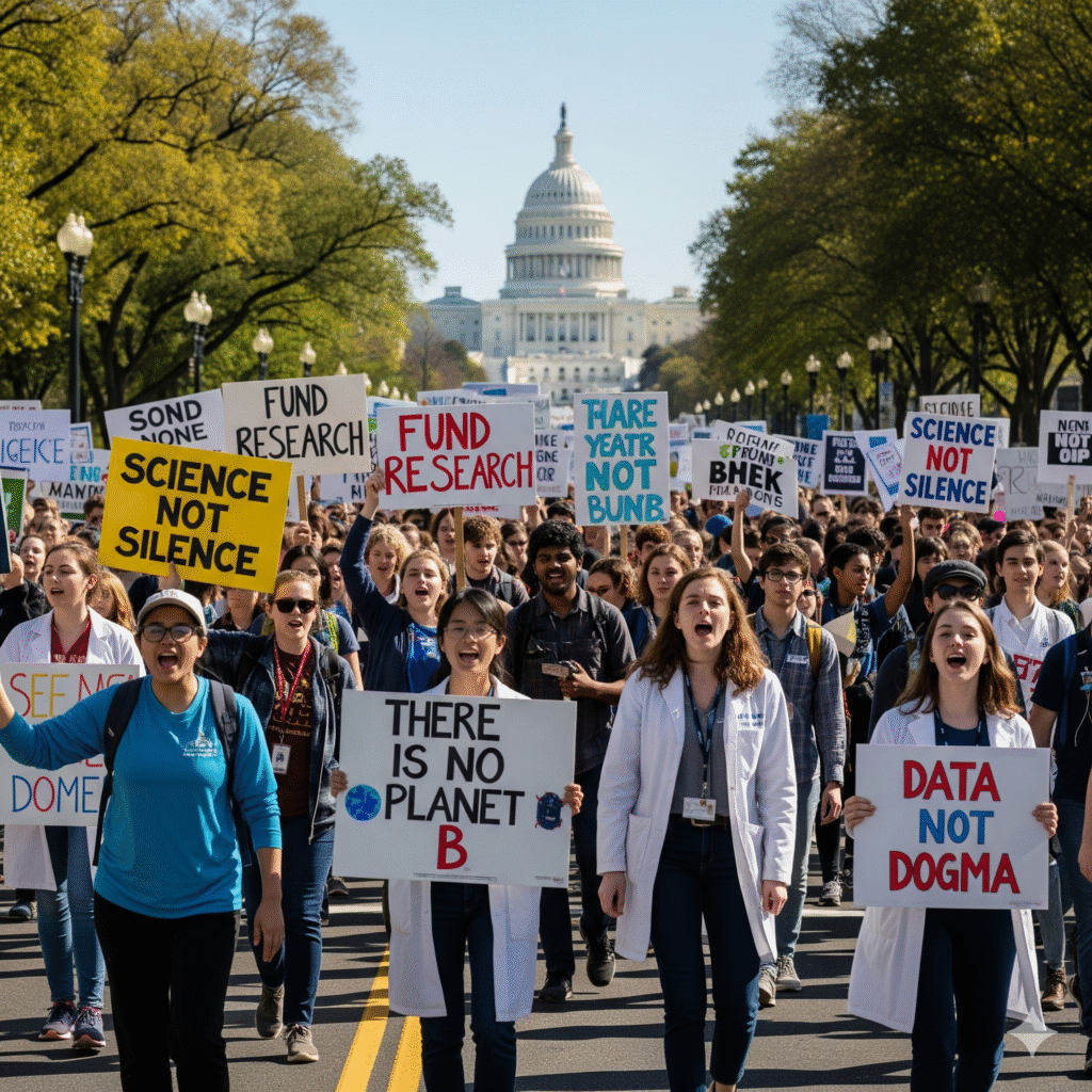 Scientists, Feeling Under Siege, March Against Trump Policies