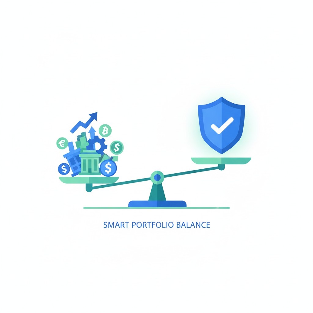 Risk-adjusted investment approach balancing stock opportunities with portfolio protection strategies