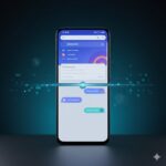 Android phone showing split-screen mode with two apps open, representing a 2025 guide on how to use multitasking features in Android